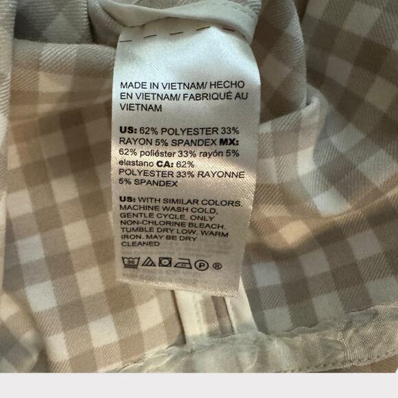 White House Black Market Gingham Button-Front Dress - Size 00 - Picture 12 of 12